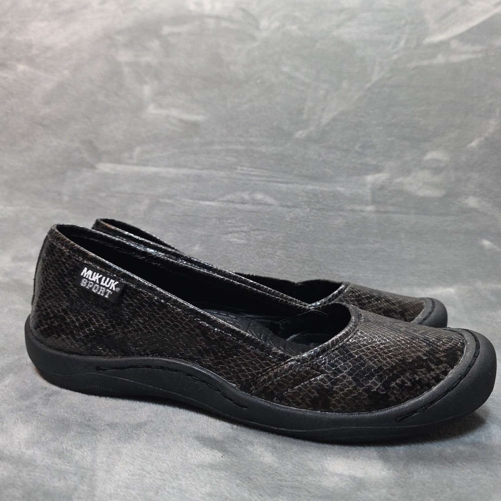 Muk Luk Sport Faux Snake Skin Women's US Size‎ 11 Active Flats Casual Shoes